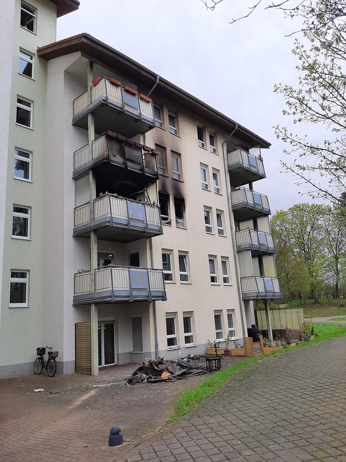 Wohnanlage nach Brandschaden